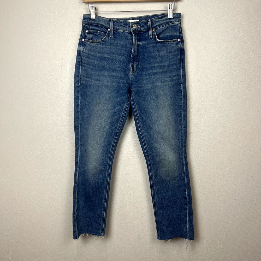 Mother Superior Jeans Mid Rise Dazzler Ankle Step Fray Size 27 (28X25) Relaxed